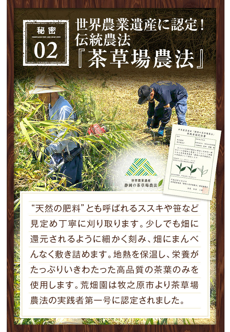 世界農業遺産に認定！伝統農法「茶草場農法」